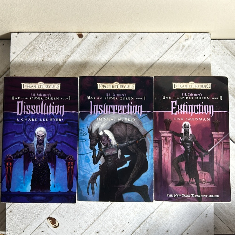 Forgotten Realms War of the Spider Queen Books 1 & 2 & 4